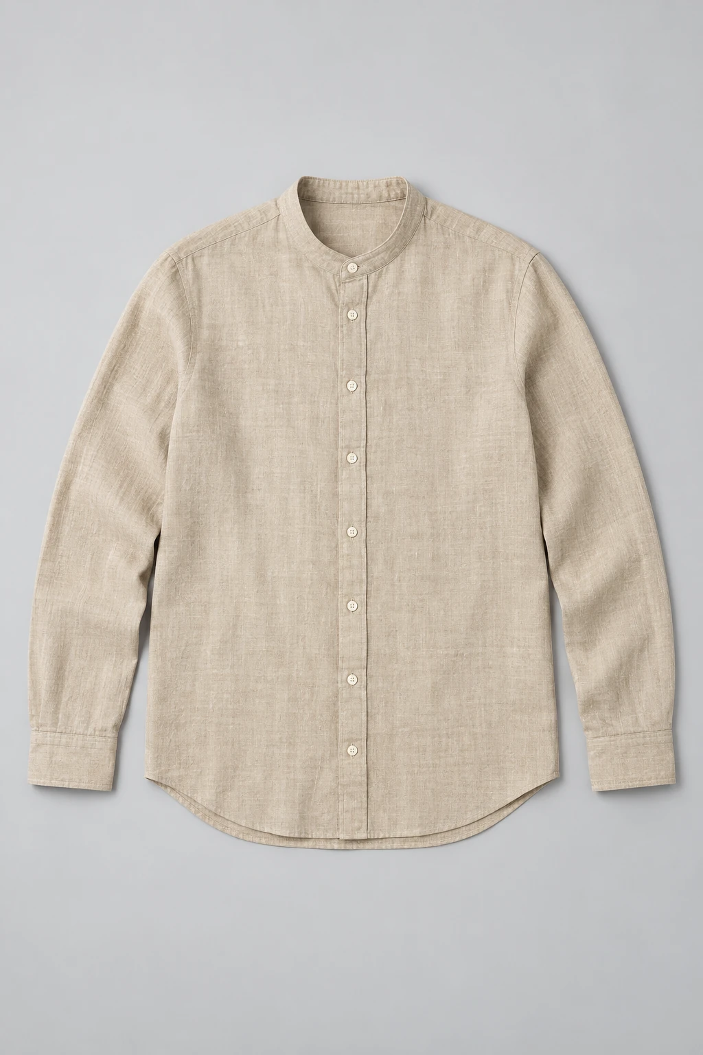 Sand Sand Band-collar Shirt