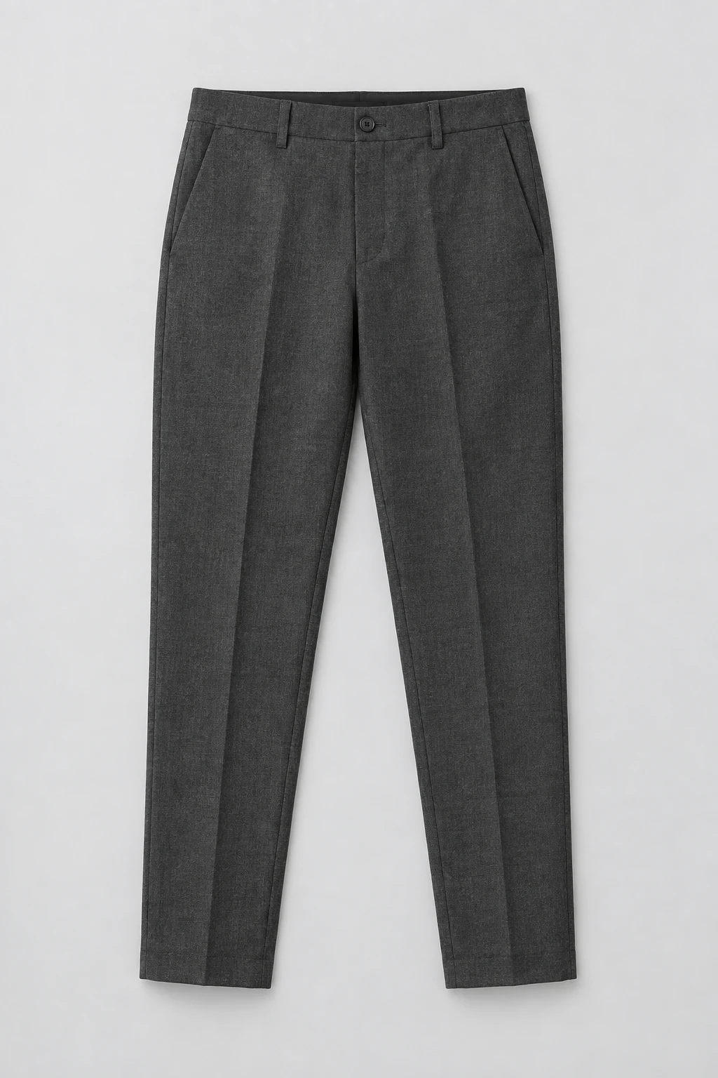Charcoal Charcoal Crease-front Tailored Trousers