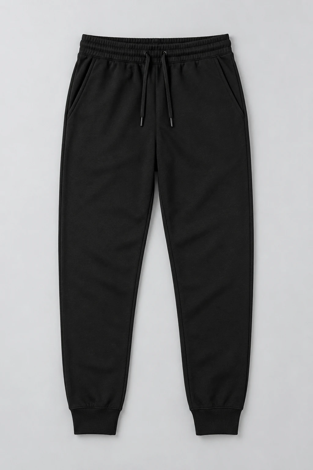 Black Black Cuffed Joggers